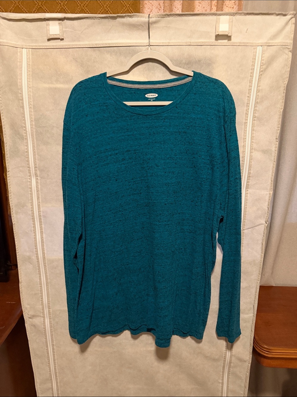 Old Navy Men's Teal Crewneck Long Sleeve Sweater